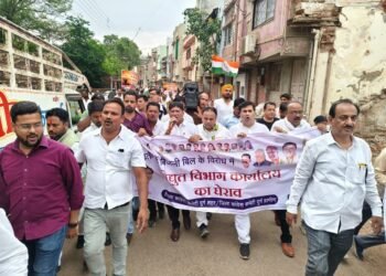 विद्युत कार्यालय के सामने स्मार्ट मीटर तोड़ा, ज्ञापन की जगह चिमनी सौंपा और मुख्यमंत्री का जलाया पुतला