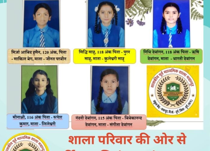 मानसून के साथ आई खुशियों की बरसात, सफलता से झूम उठा मचान्दुर स्कूल…NMMSE में 5 विद्यार्थियों का चयन