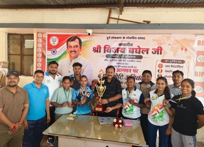 कांकेर में भारोत्तोलन प्रतियोगिता में दुर्ग जिले का शानदार प्रदर्शन