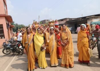 बोरीगारका (पाऊवारा) में श्रीराम कथा का भव्य शुभारंभ, कलश यात्रा में उमड़ा जनसैलाब