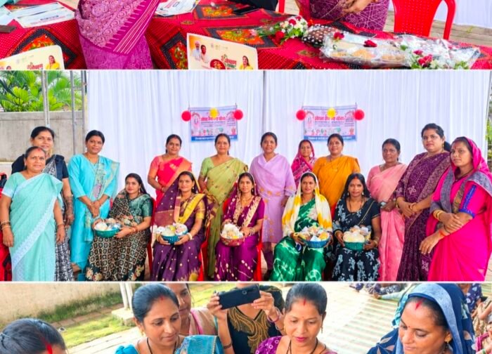 महिलाओं के उत्साह से सजा आंगन, सभापति नेहा बाबा वर्मा ने किया सहभागिता का आह्वानमेहंदी-बिंदी प्रतियोगिता, पोषण व्यंजन प्रदर्शनी एवं गोदभराई कार्यक्रम में महिलाओं ने बढ़-चढ़कर लिया हिस्सा