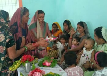 देवादा में आंगन मिलन सेवा संकल्प अभियान, अन्नप्राशन व गोदभराई से गूंजा आयोजन