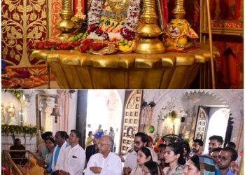 पूर्व गृहमंत्री ताम्रध्वज साहू ने परिवार सहित किए माँ बम्लेश्वरी के दर्शन, प्रदेश की सुख-समृद्धि की कामना की