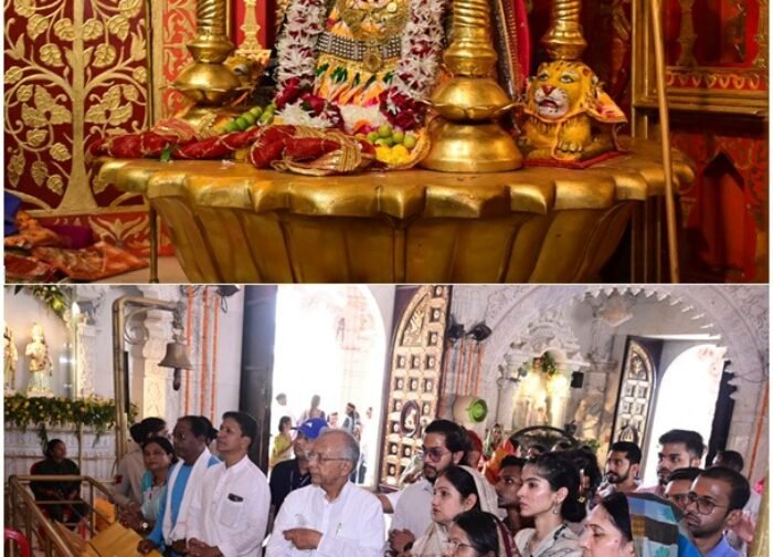 पूर्व गृहमंत्री ताम्रध्वज साहू ने परिवार सहित किए माँ बम्लेश्वरी के दर्शन, प्रदेश की सुख-समृद्धि की कामना की