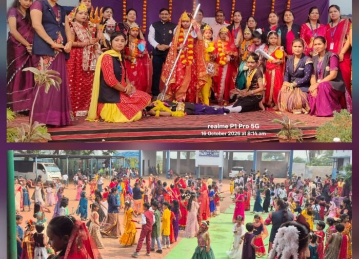 दीपशिखा विद्यालय में गरबा की धूम, मां दुर्गा के नौ रूपों में सजे विद्यार्थी; नारी शक्ति और अच्छाई की जीत का दिया संदेश
