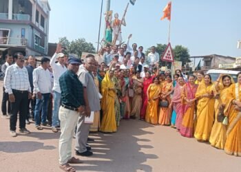 जामगांव आर के किसान चौक में हुआ सामाजिक सद्भावना यात्रा का भव्य स्वागत