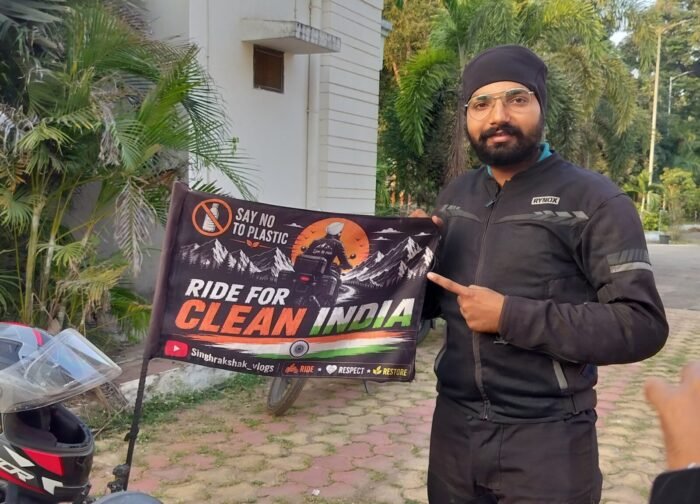 स्वच्छ भारत और प्लास्टिक मुक्त भारत का संदेश लेकर देश भ्रमण पर निकले हरबख्श सिंह पहुंचे पाटन